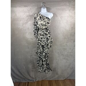 ALEXIS x Target Botanical One Shoulder Maxi Dress Womens Size XS White Floral